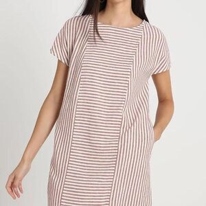 Madewell Stripe-Play Red & White Button Back Tee Dress Women’s XXS